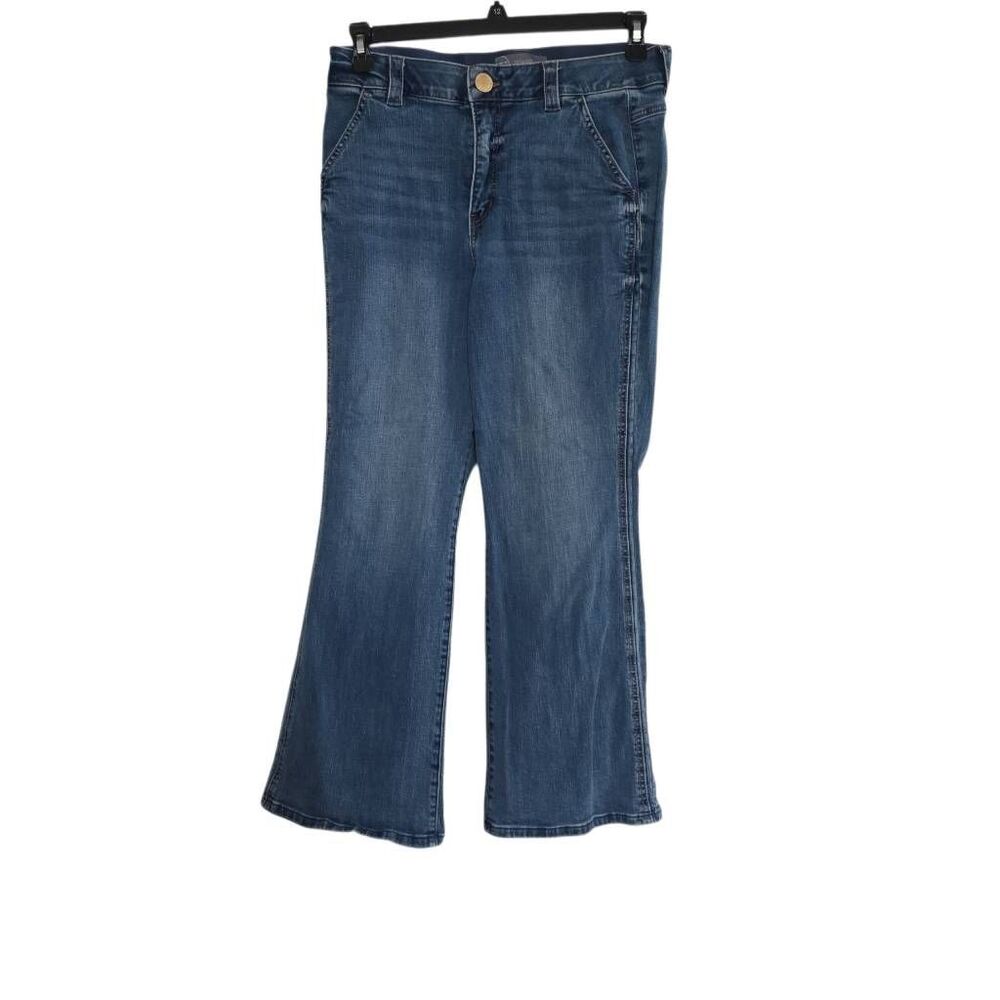 Wit & Wisdom Women's Size 10P Flare Leg Flap Pocket Jeans